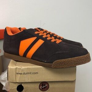 BNIB Men's Dark Brown and Orange Sneakers, various sizes!